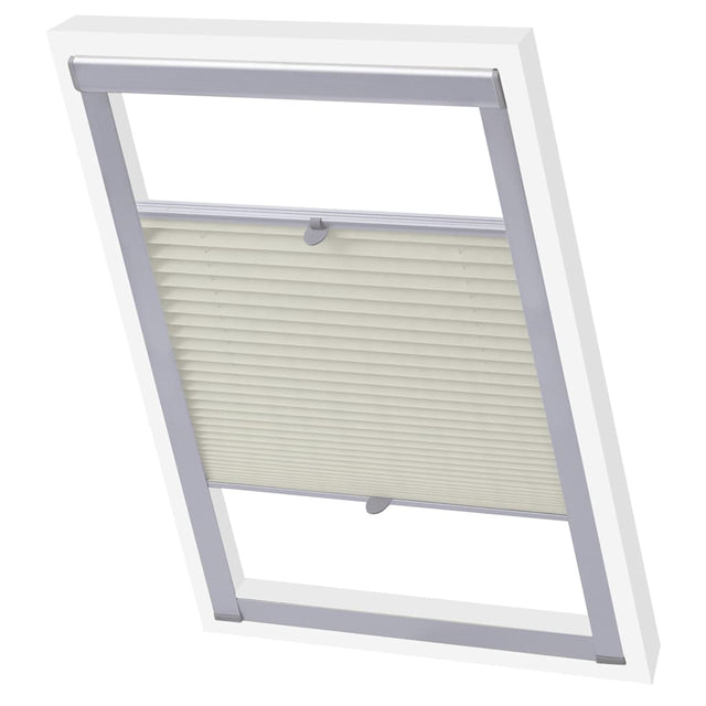 Vidaxl Roller Blind Pleated Cream UK08