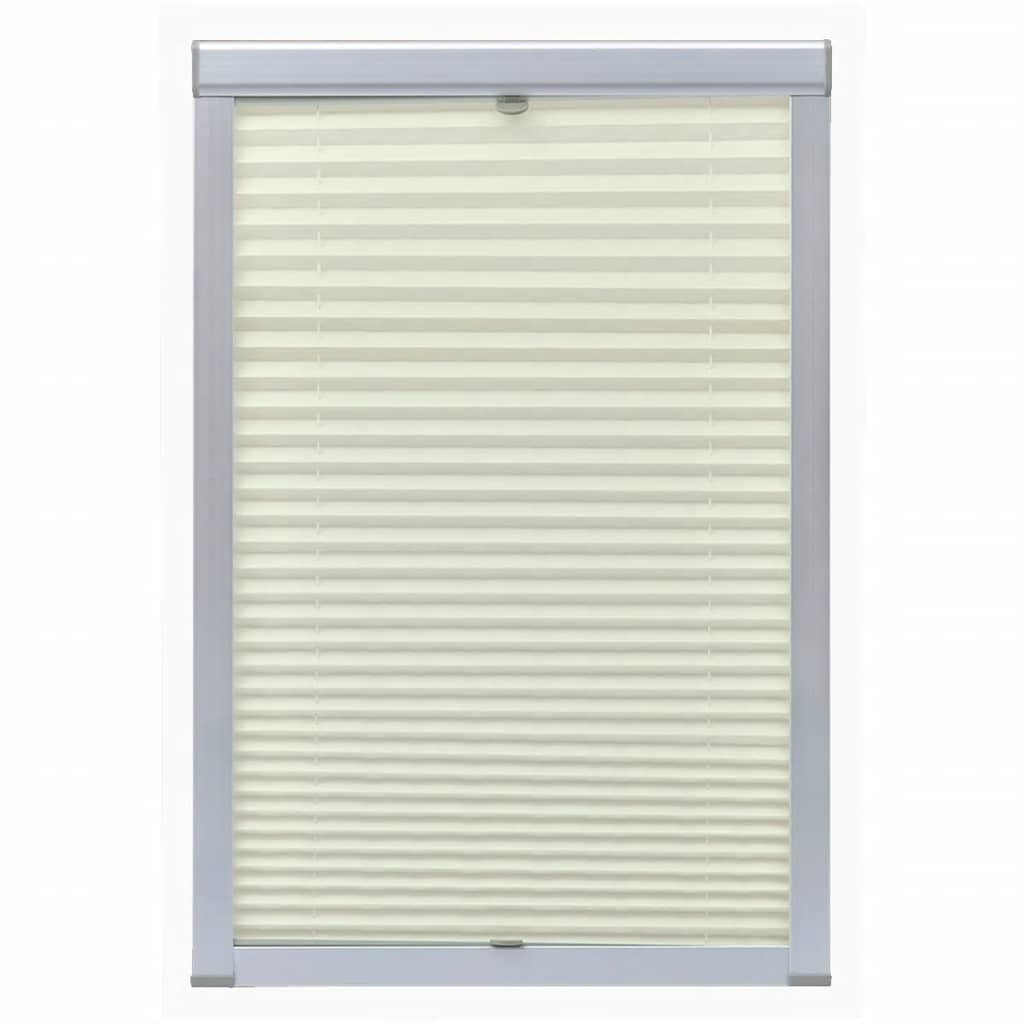 Vidaxl Roller Blind Pleated Cream UK08