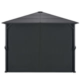 Vidaxl Arbor med gardin 3x3 m aluminium sort