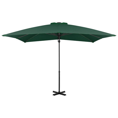 Vidaxl Floating Parasol med aluminiumstang 250x250 cm grøn