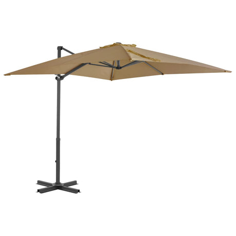 Vidaxl Floating Parasol med aluminiumstang 250x250 cm taupe