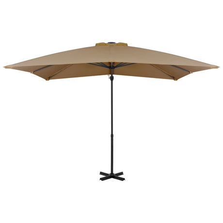 Vidaxl Floating Parasol med aluminiumstang 250x250 cm taupe