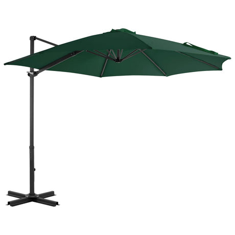 Vidaxl flydende parasol med aluminiumstang 300 cm grøn
