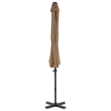 Vidaxl flydende parasol med aluminiumstang 300 cm taupe