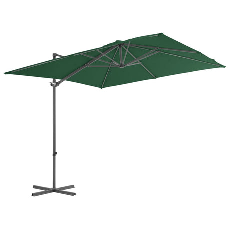 Vidaxl Floating Parasol med stålstang 250x250 cm grøn