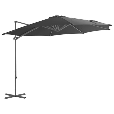 Vidaxl flydende parasol med stålstang 300 cm Anthracite -farvet
