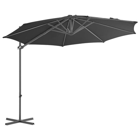 Vidaxl flydende parasol med stålstang 300 cm Anthracite -farvet