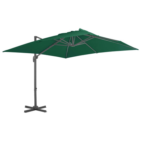 Vidaxl Floating Parasol med aluminiumstang 300x300 cm grøn