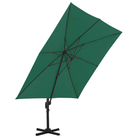 Vidaxl Floating Parasol med aluminiumstang 300x300 cm grøn