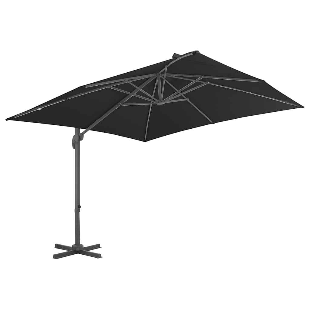 Vidaxl Floating Parasol med aluminiumstang 300x300 cm Anthracite farvet