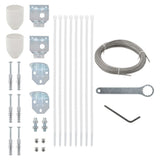 Vidaxl Balkon Screen Accessory Set 29-stykke