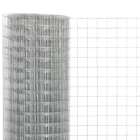 Vidaxl kyllingetråd 10x1,5 m galvaniseret stål sølvfarvet