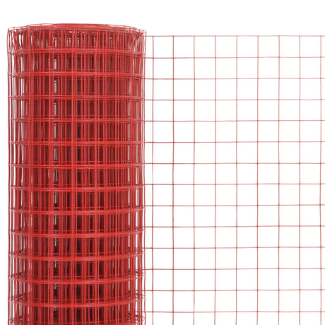 Vidaxl kyllingetråd 10x1,5 m stål med PVC -belægning rød