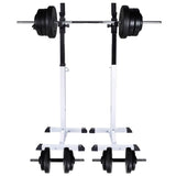 Vidaxl Halter Squatrek med grime sæt 60,5 kg