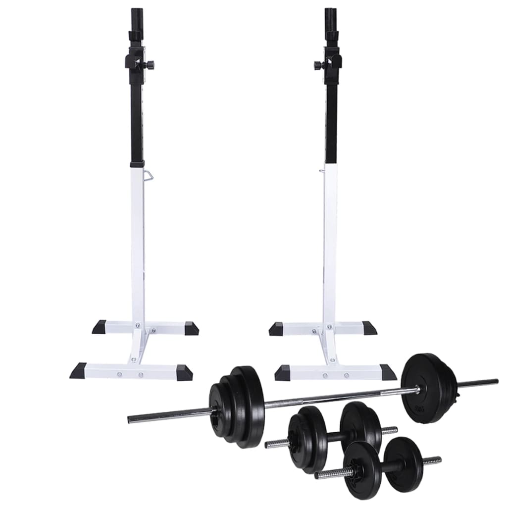 Vidaxl halter-squatrek med grime sæt 30,5 kg