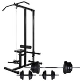 Vidaxl Power Tower med grime indstillet 60,5 kg