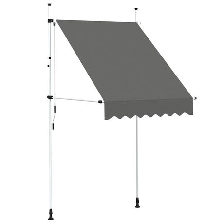 Vidaxl Luifel Udvides manuelt 150 cm antracit