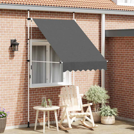 Vidaxl Luifel Udvides manuelt 150 cm antracit