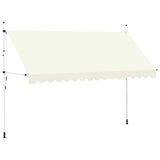 Vidaxl Luifel udvider manuelt 400 cm creme