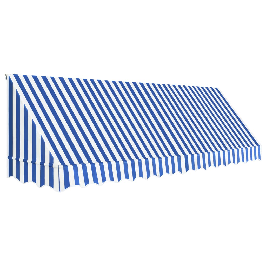 Vidaxl Luifel 400x120 cm blå og hvid