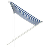 Vidaxl Luifel Udvidelig 200x150 cm blå og hvid