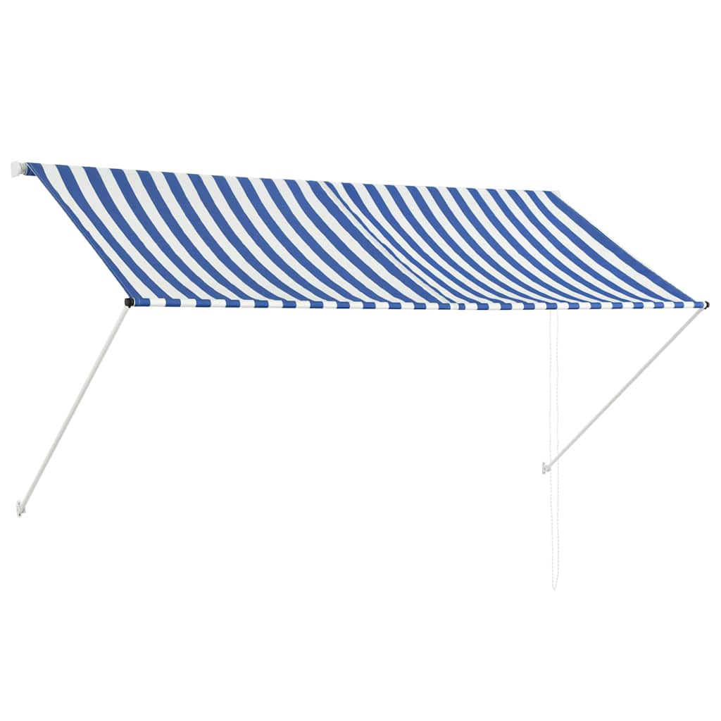 Vidaxl Luifel Udvides 250x150 cm blå og hvid