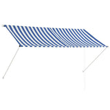 Vidaxl Luifel Udvides 250x150 cm blå og hvid