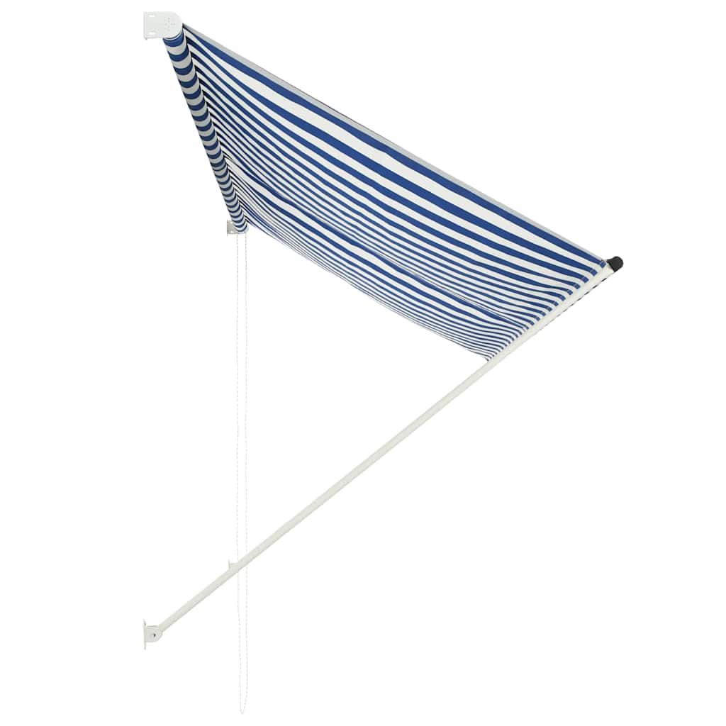 Vidaxl Luifel Udvides 250x150 cm blå og hvid