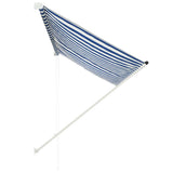 Vidaxl Luifel Udvides 250x150 cm blå og hvid