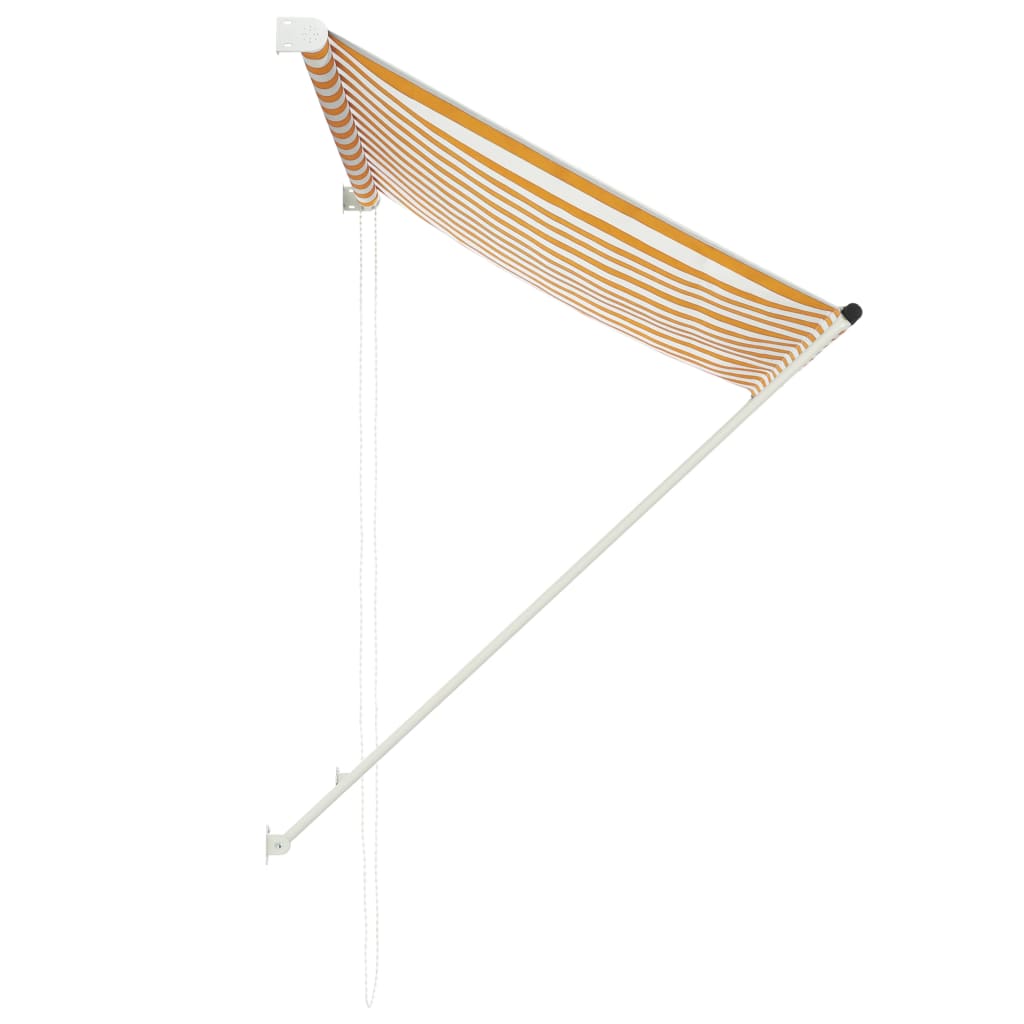 Vidaxl Luifel strækker sig 150x150 cm gul og hvid