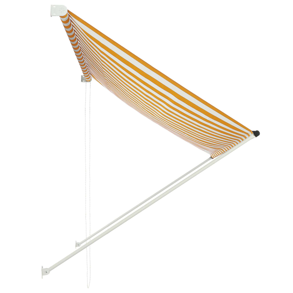 Vidaxl Luifel Udvidelig 200x150 cm gul og hvid