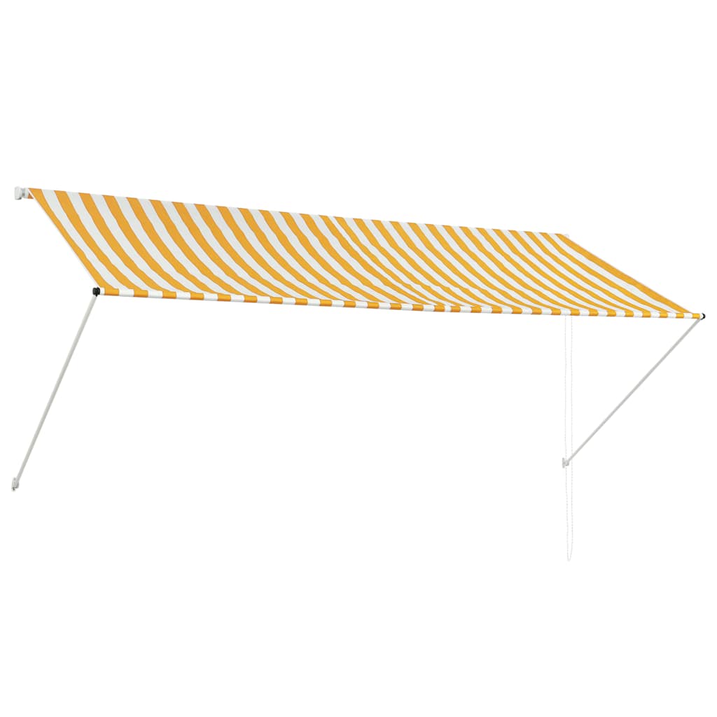 Vidaxl Luifel Udvidelig 300x150 cm gul og hvid