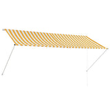 Vidaxl Luifel Udvidelig 300x150 cm gul og hvid