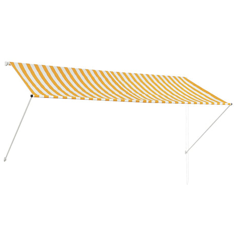 Vidaxl Luifel Udvidelig 300x150 cm gul og hvid