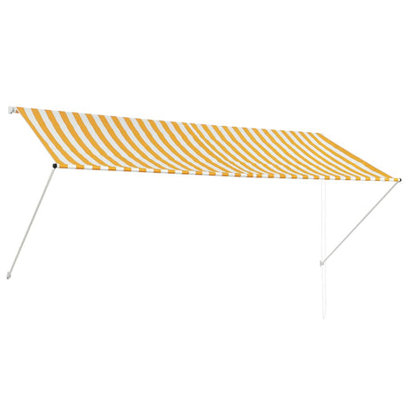 Vidaxl Luifel Udvidelig 300x150 cm gul og hvid