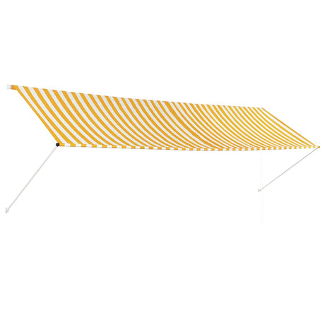 Vidaxl Luifel Udvides 400x150 cm gul og hvid