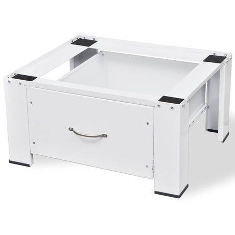 Vidaxl voetstuk voor wasmachine met lade wit