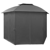 Vidaxl Garden Pavilion med gardiner Hexagonal 360x265 cm