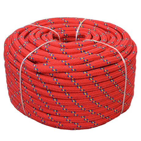Vidaxxl bådreb 18 mm 50 m polypropylen rød