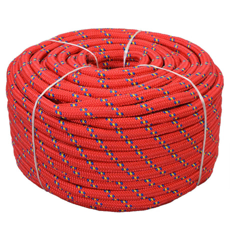 Vidaxxl bådreb 18 mm 50 m polypropylen rød