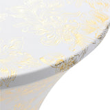 Vidaxx 2 stk bordbetræk stretch 70 cm hvid med guld print