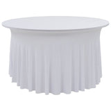Vidaxx 2 stk borddæksler stretch med skørt 150x74 cm hvid