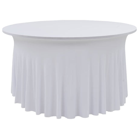 Vidaxx 2 stk borddæksler stretch med skørt 150x74 cm hvid