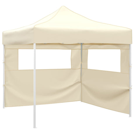 Vidaxx foldetelt med 2 vægge 291x291x315 cm creme