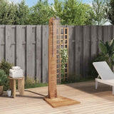 Vidaxl udendørs bruser 70x75x204 cm solid teak træ