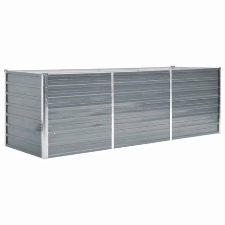 Vidaxl planter hævet 240x80x77 cm galvaniseret stålgrå