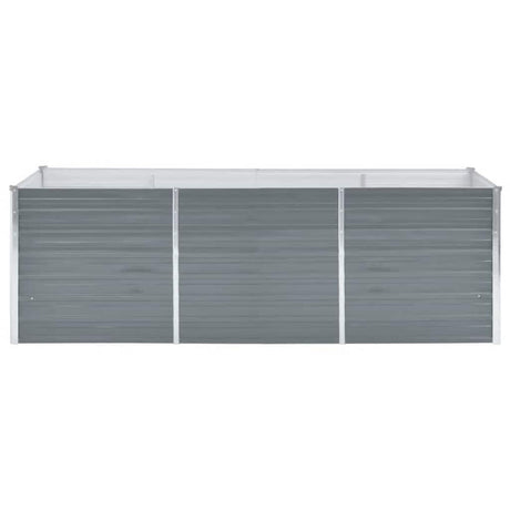 Vidaxl planter hævet 240x80x77 cm galvaniseret stålgrå