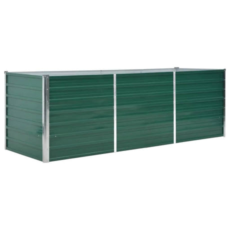 Vidaxl Planning Box hævet 240x80x77 cm galvaniseret stålgrøn