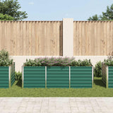Vidaxl Planning Box hævet 240x80x77 cm galvaniseret stålgrøn