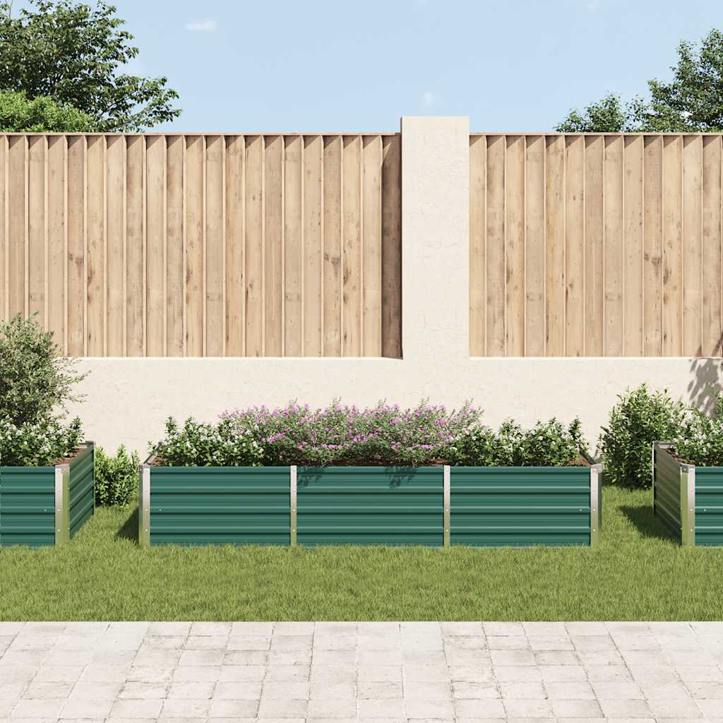 Vidaxl Planter Insert 240x80x45 cm galvaniseret stålgrøn